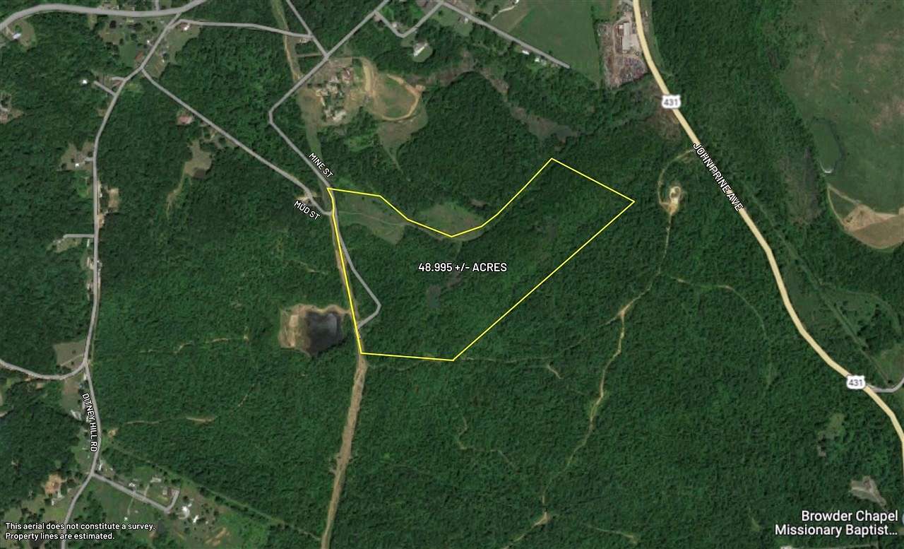 49 Acres of Recreational Land for Sale in Drakesboro, Kentucky