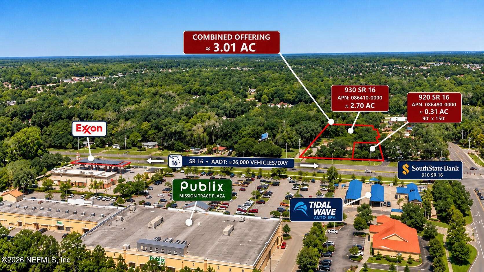 3 Acres of Commercial Land for Sale in St. Augustine, Florida