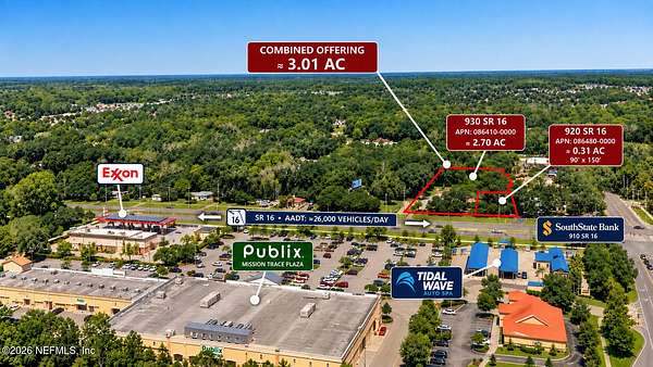 3 Acres of Commercial Land for Sale in St. Augustine, Florida
