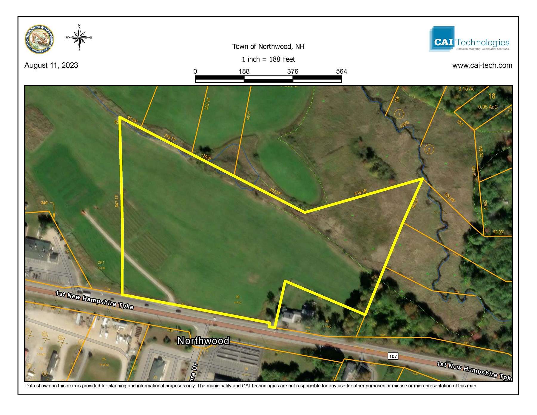 13.5 Acres of Mixed-Use Land for Sale in Northwood, New Hampshire