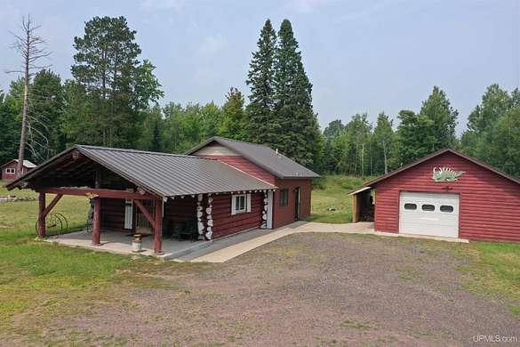 25.6 Acres of Recreational Land with Home for Sale in Marenisco, Michigan