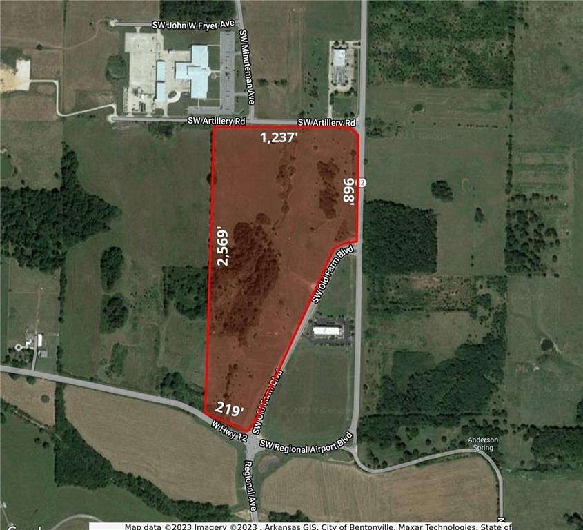 58.4 Acres of Land for Sale in Bentonville, Arkansas