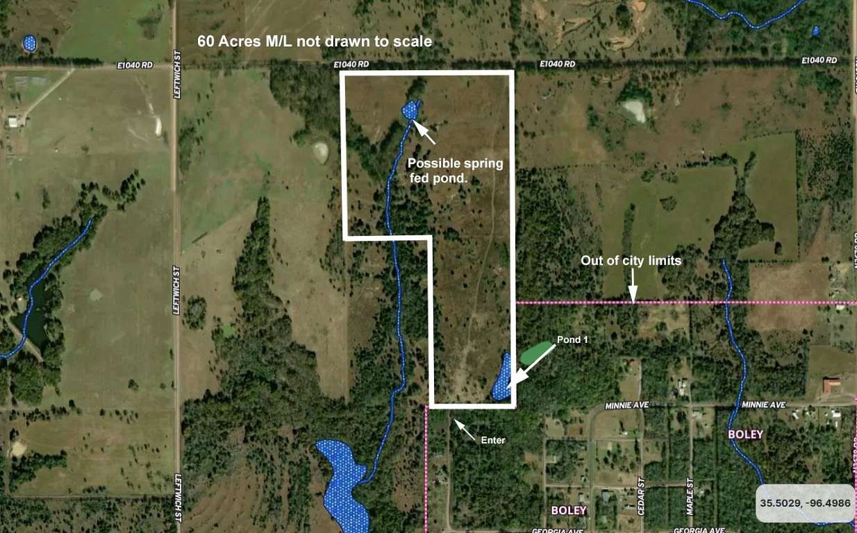 60 Acres of Recreational Land for Sale in Boley, Oklahoma