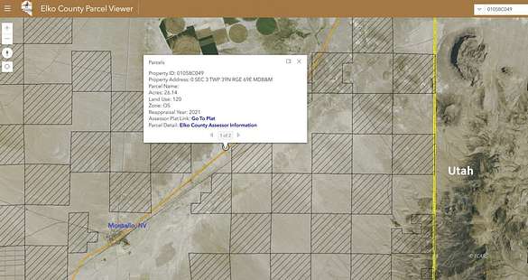 26.1 Acres of Recreational Land for Sale in Montello, Nevada