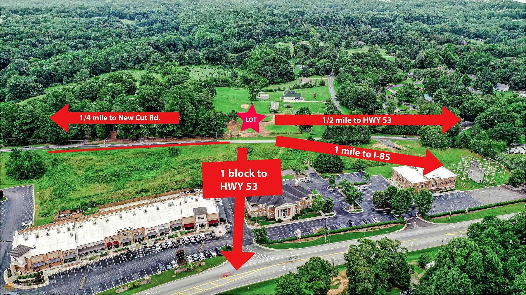 2.6 Acres of Commercial Land for Sale in Braselton, Georgia