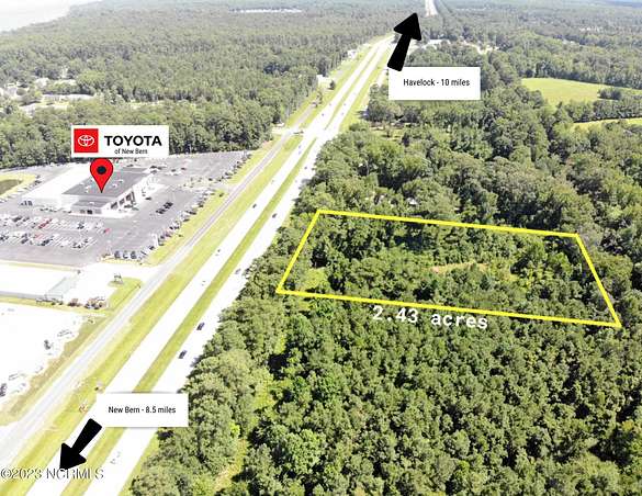 2.4 Acres of Commercial Land for Sale in New Bern, North Carolina