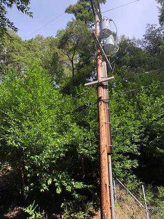 Electric pole by the property