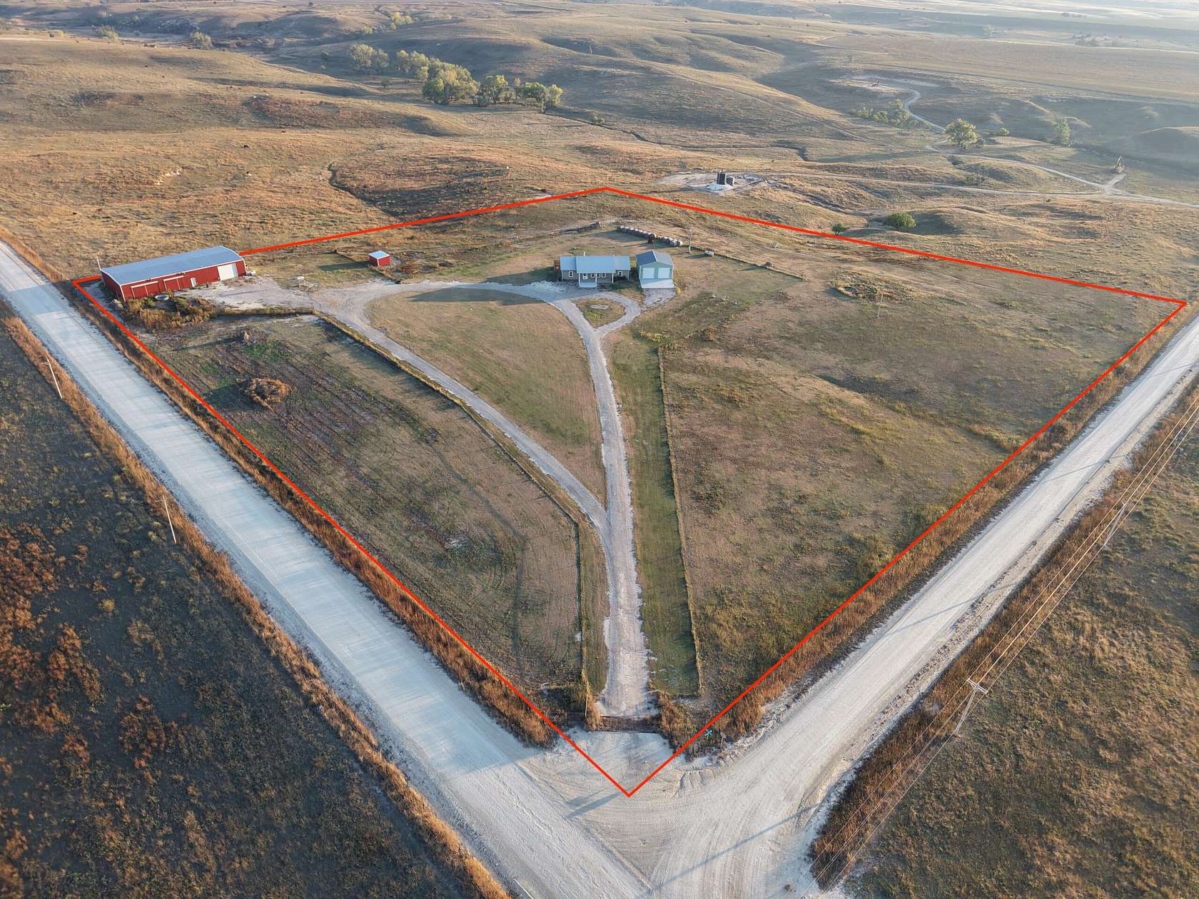 9.7 Acres of Residential Land with Home for Sale in Plainville, Kansas