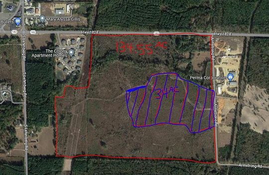134 Acres of Mixed-Use Land for Sale in Columbus, Mississippi