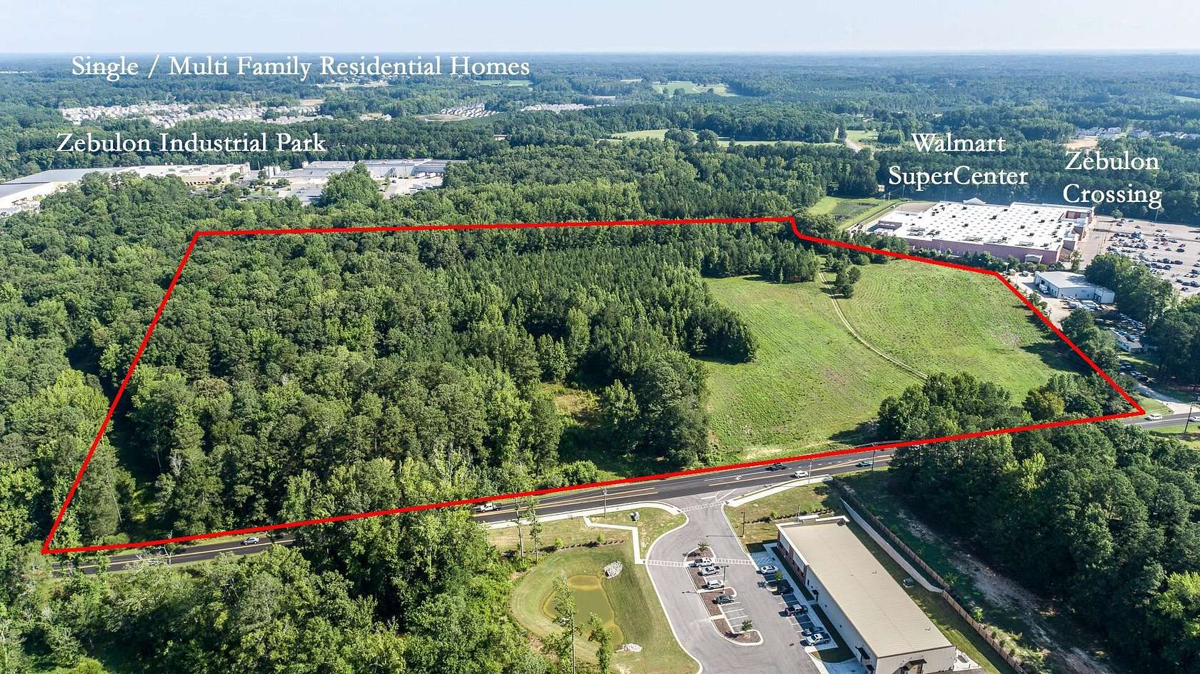 34.2 Acres of Commercial Land for Sale in Zebulon, North Carolina