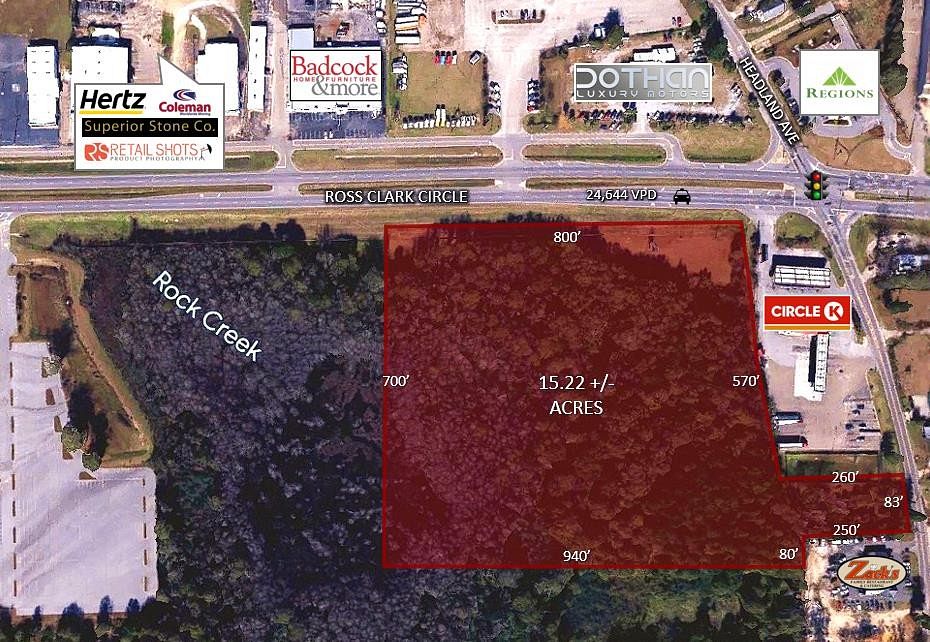 15.2 Acres of Commercial Land for Sale in Dothan, Alabama