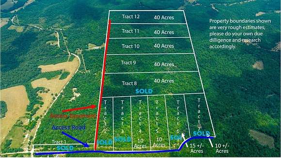 180 Acres of Recreational Land for Sale in Purdy, Missouri