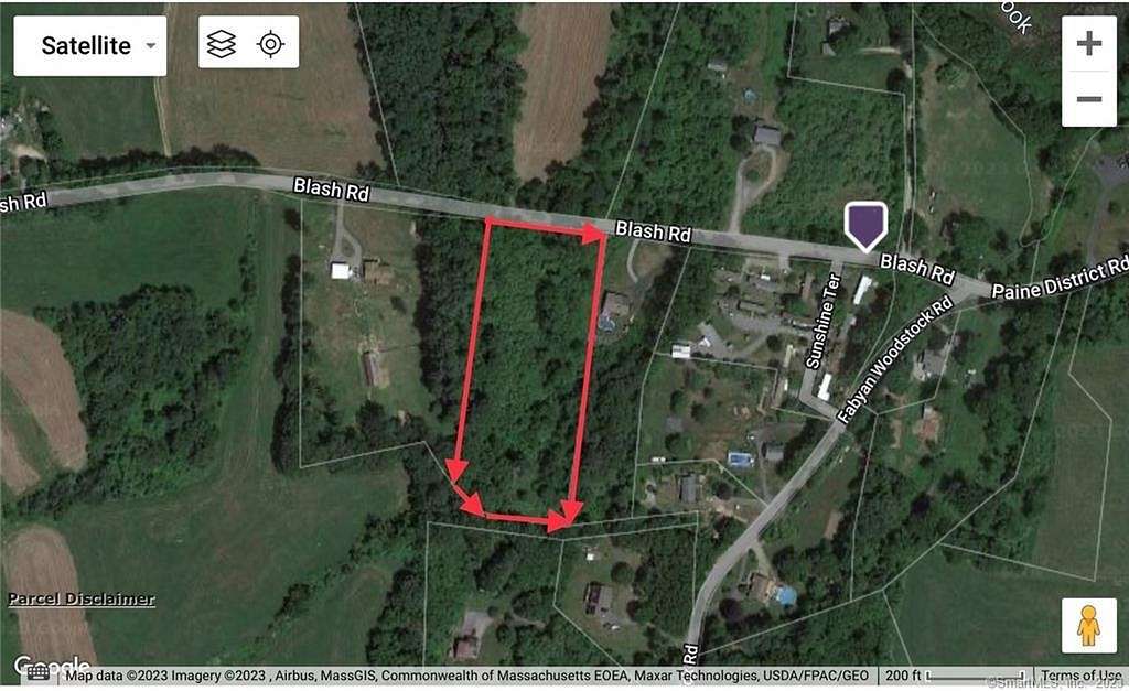 3.6 Acres of Residential Land for Sale in Thompson, Connecticut