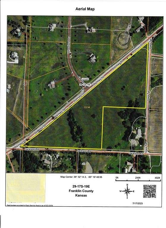 13.1 Acres of Land for Sale in Ottawa, Kansas