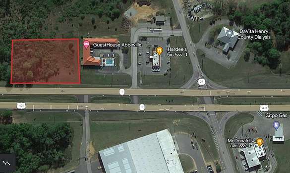 2.8 Acres of Commercial Land for Sale in Abbeville, Alabama
