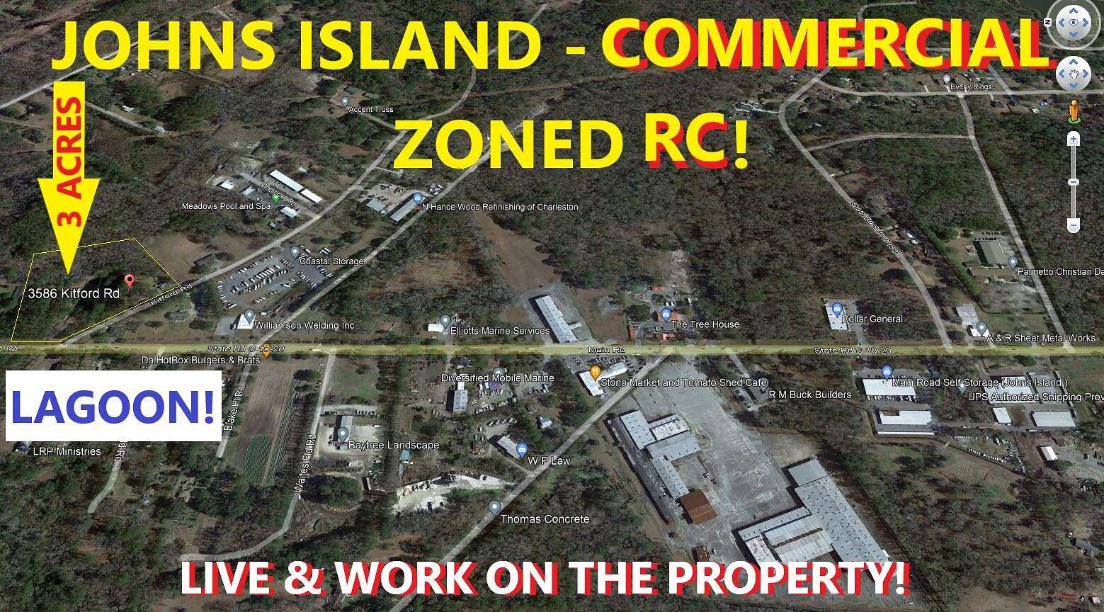 3 Acres of Mixed-Use Land for Sale in Johns Island, South Carolina