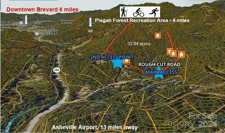32 Acres of Recreational Land for Sale in Pisgah Forest, North Carolina