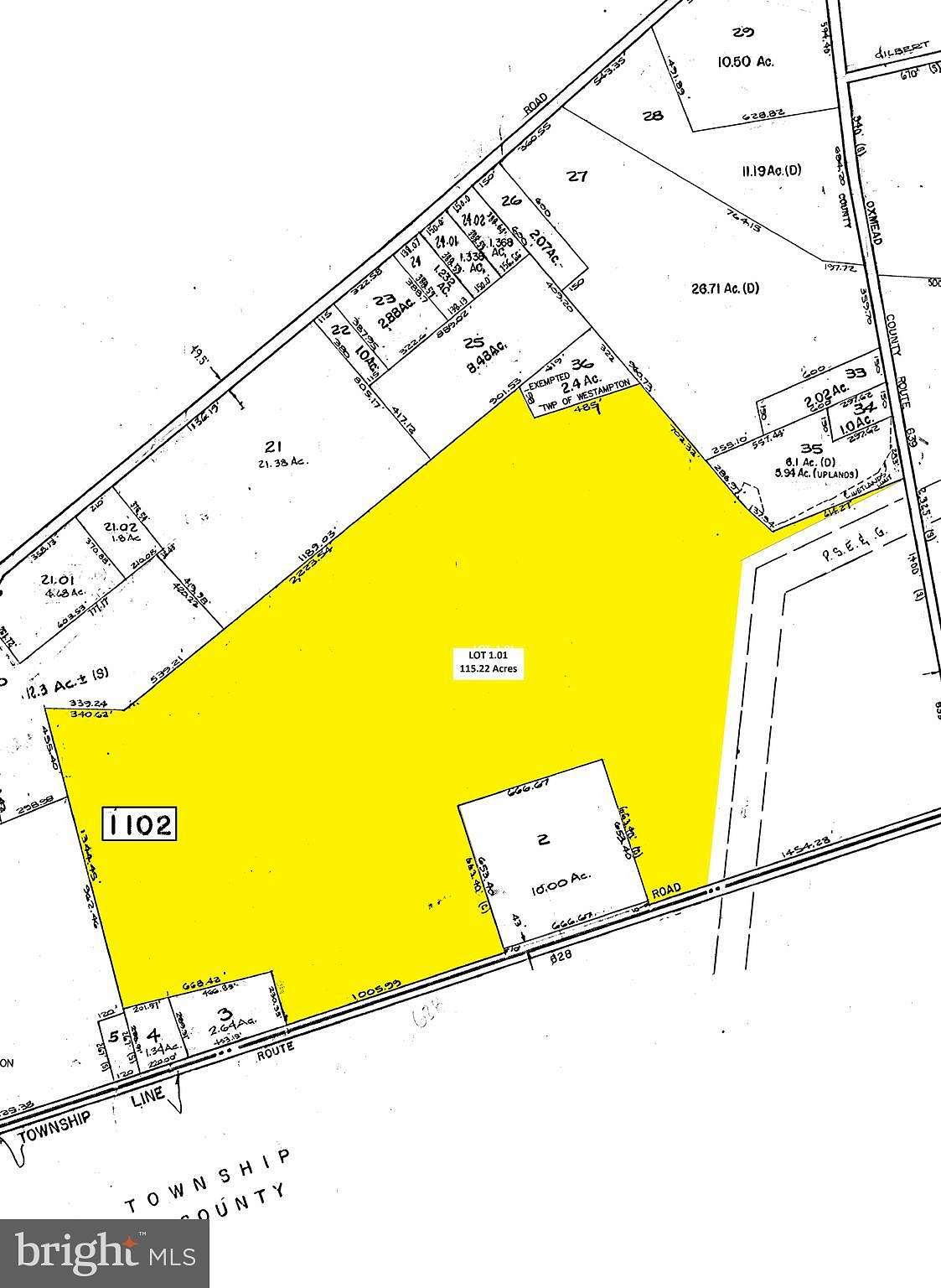115 Acres of Land for Sale in Westampton Township, New Jersey