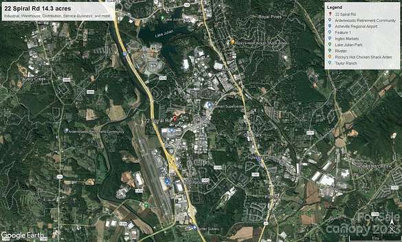 14.3 Acres of Commercial Land for Sale in Arden, North Carolina