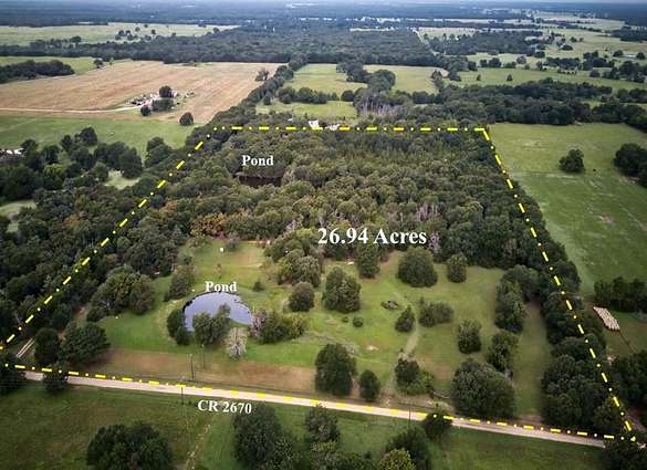26.9 Acres of Land with Home for Sale in Telephone, Texas