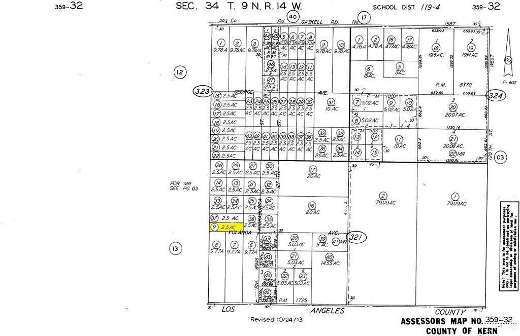 2.5 Acres of Land for Sale in Rosamond, California