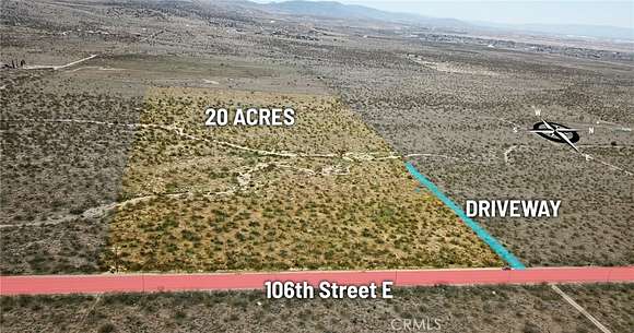 20.1 Acres of Land for Sale in Pearblossom, California