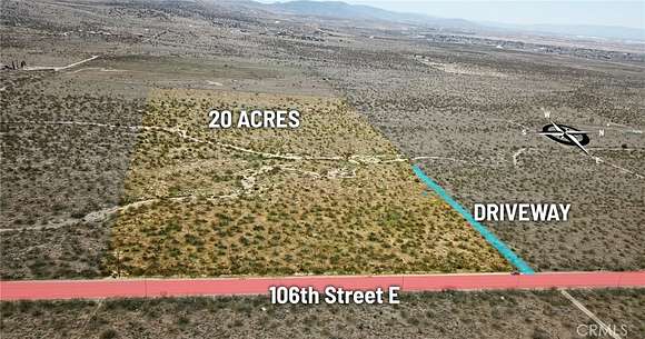 20.1 Acres of Land for Sale in Pearblossom, California