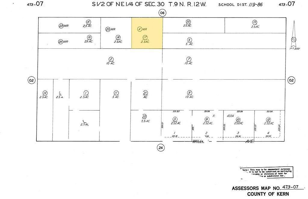 2.5 Acres of Land for Sale in Rosamond, California