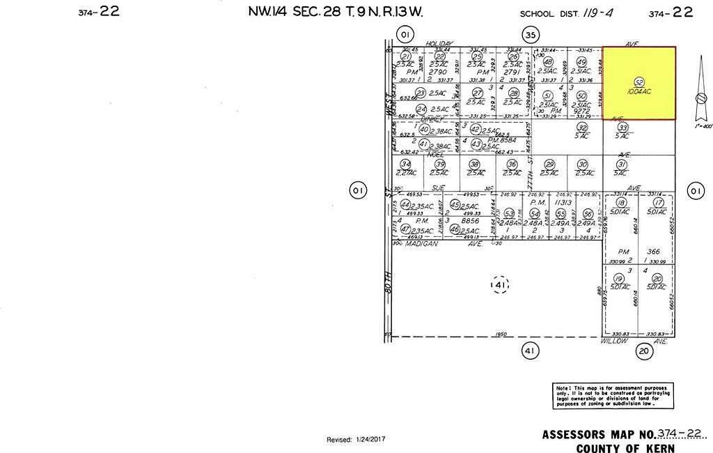 10 Acres of Land for Sale in Rosamond, California