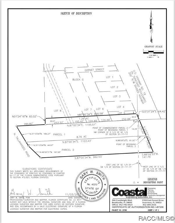 10.02 Acres of Land for Sale in Crystal River, Florida