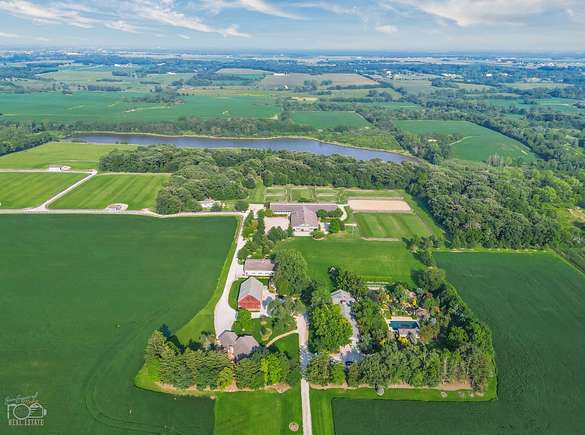 120 Acres of Agricultural Land with Home for Sale in Crete, Illinois