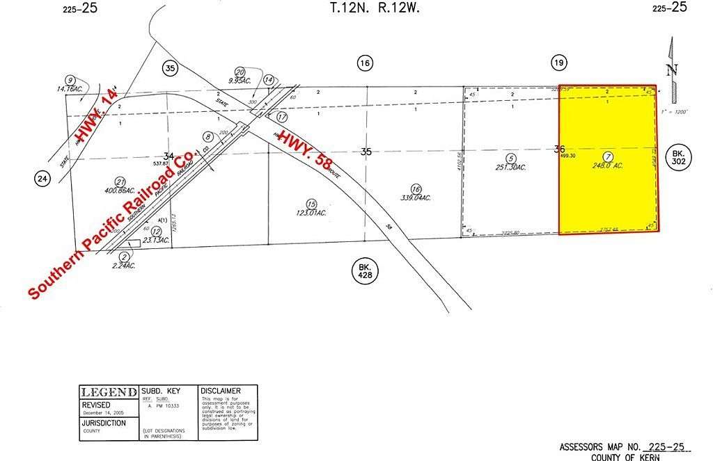 248 Acres of Land for Sale in Mojave, California