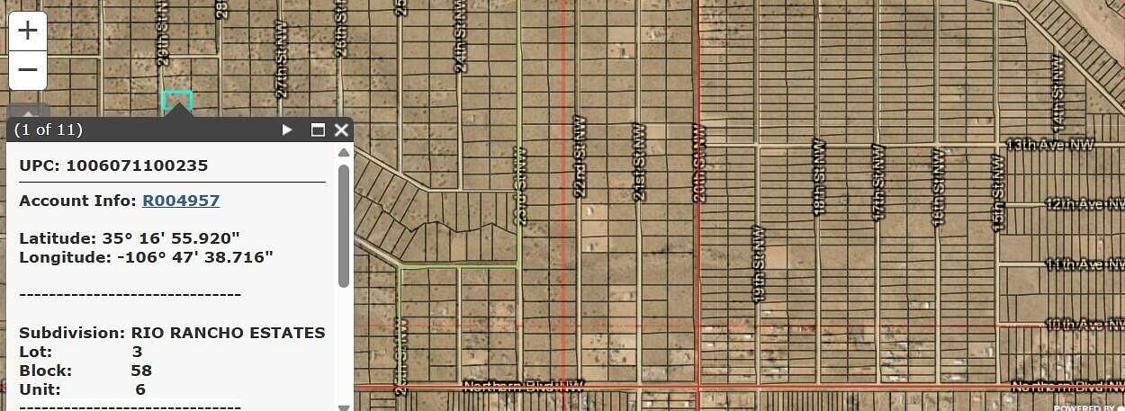 1 Acre of Land for Sale in Rio Rancho, New Mexico