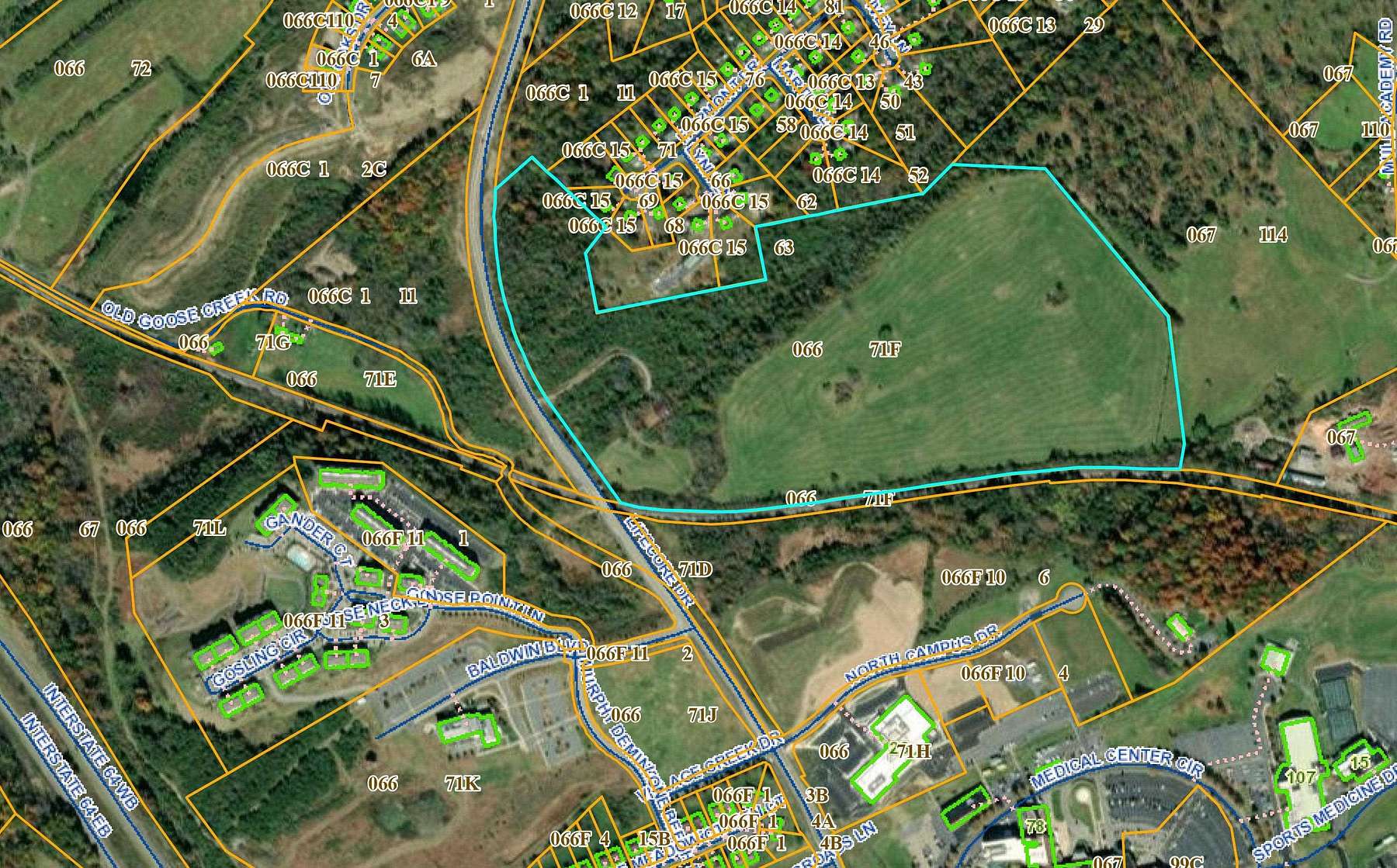 65.93 Acres of Land for Sale in Fishersville, Virginia