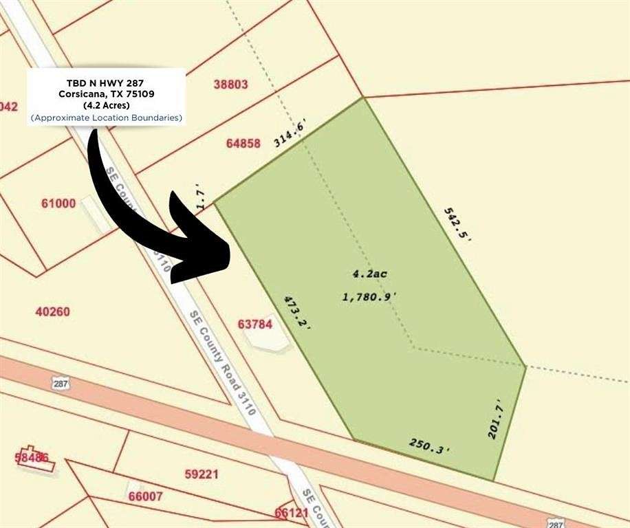 4.2 Acres of Commercial Land for Sale in Corsicana, Texas