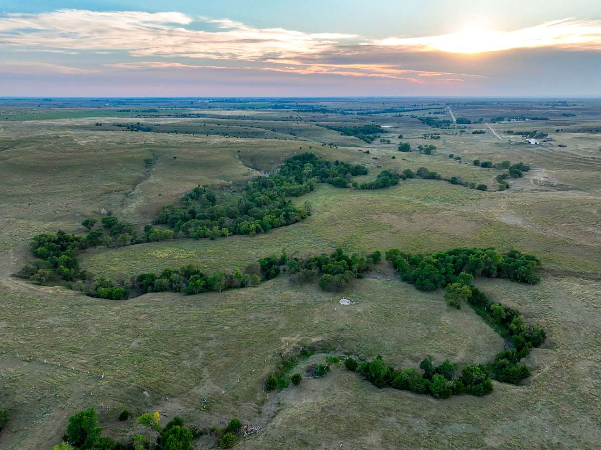 1,120 Acres of Land with Home for Sale in Russell, Kansas