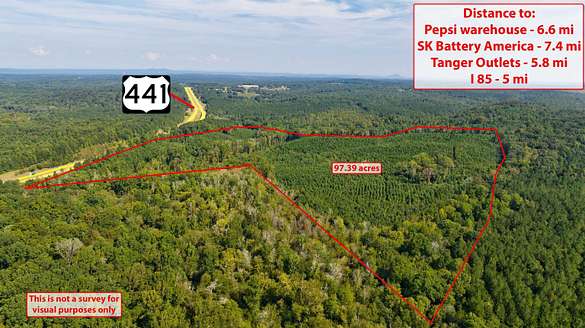 97.4 Acres of Mixed-Use Land for Sale in Homer, Georgia