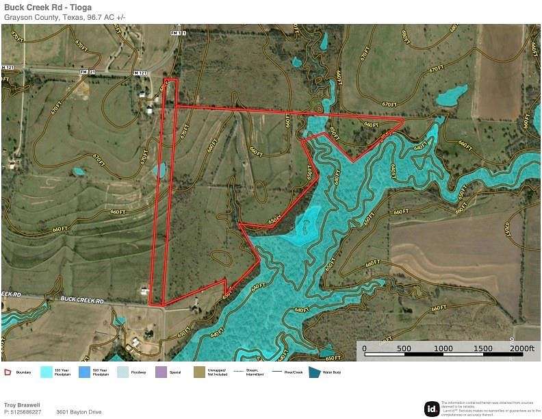 9.7 Acres of Land for Sale in Tioga, Texas