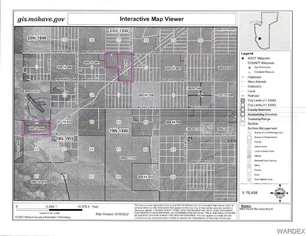 1,344 Acres of Agricultural Land for Sale in Golden Valley, Arizona