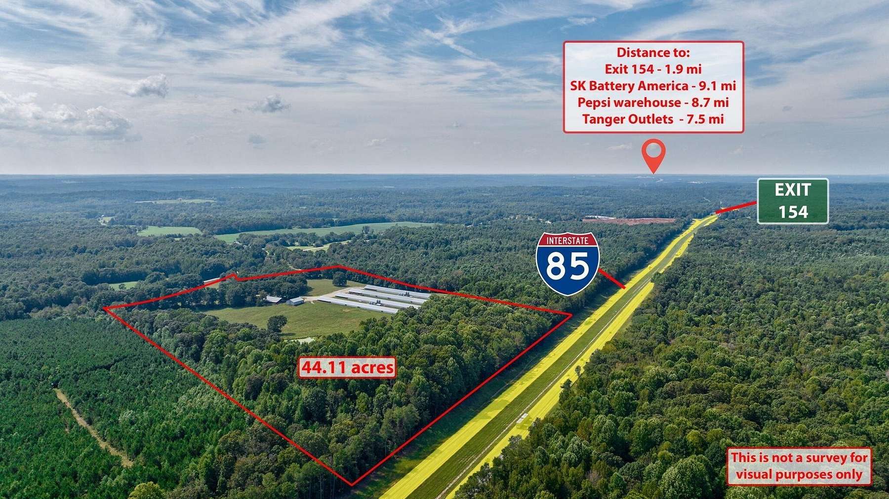 49.3 Acres of Land for Sale in Commerce, Georgia
