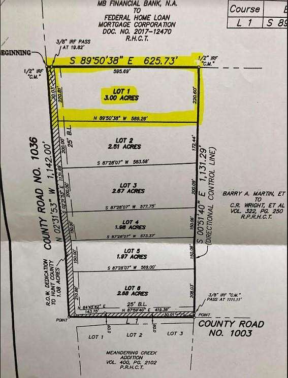 3 Acres of Residential Land for Sale in Greenville, Texas