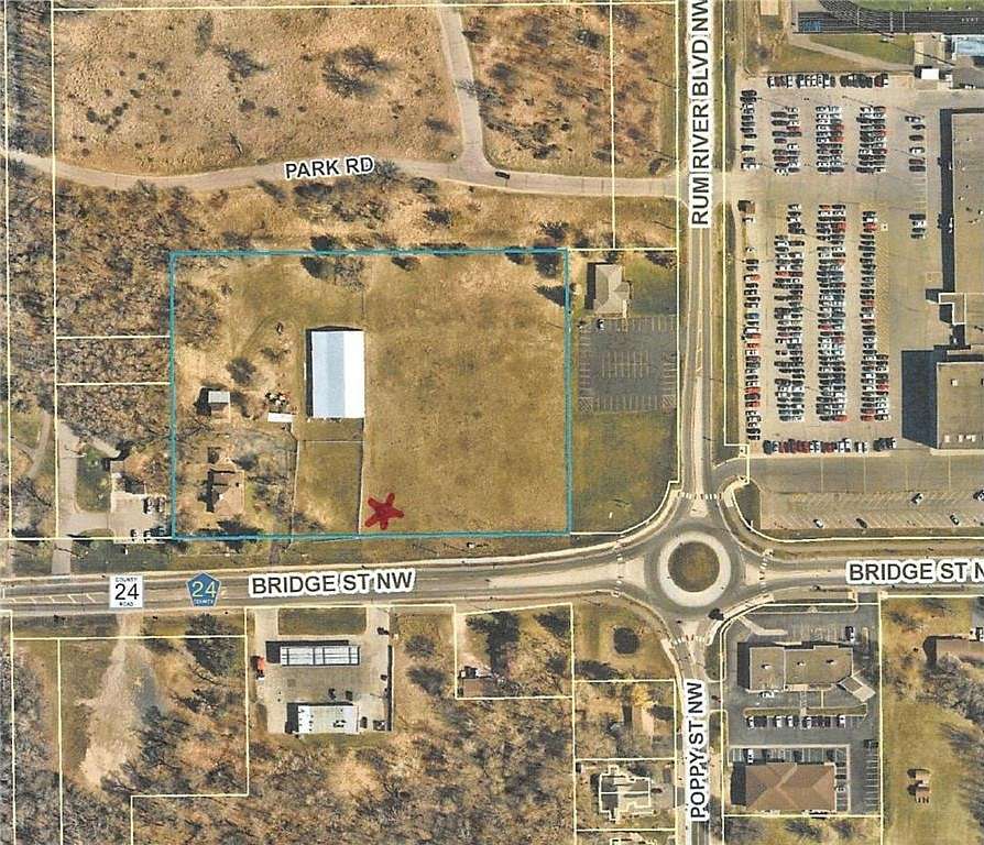 5.4 Acres of Improved Commercial Land for Sale in St. Francis, Minnesota