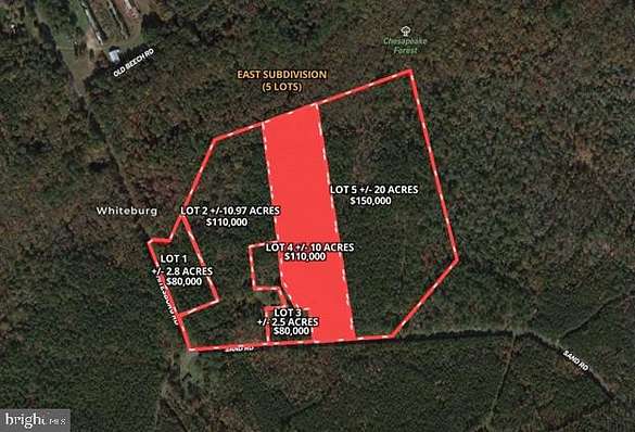 13 Acres of Recreational Land for Sale in Snow Hill, Maryland