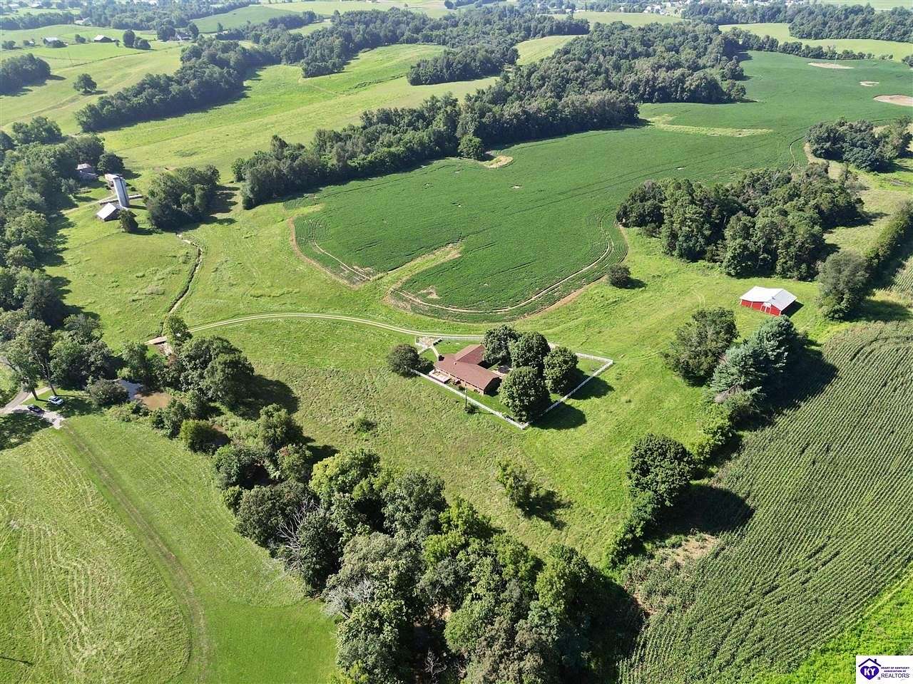 73.4 Acres of Agricultural Land with Home for Sale in Vine Grove, Kentucky