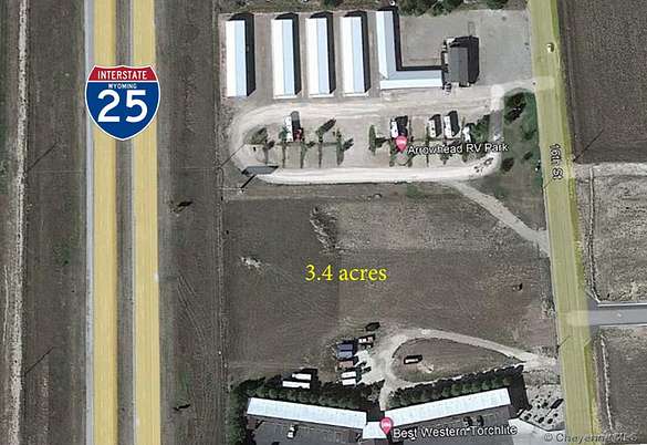 3.4 Acres of Commercial Land for Sale in Wheatland, Wyoming