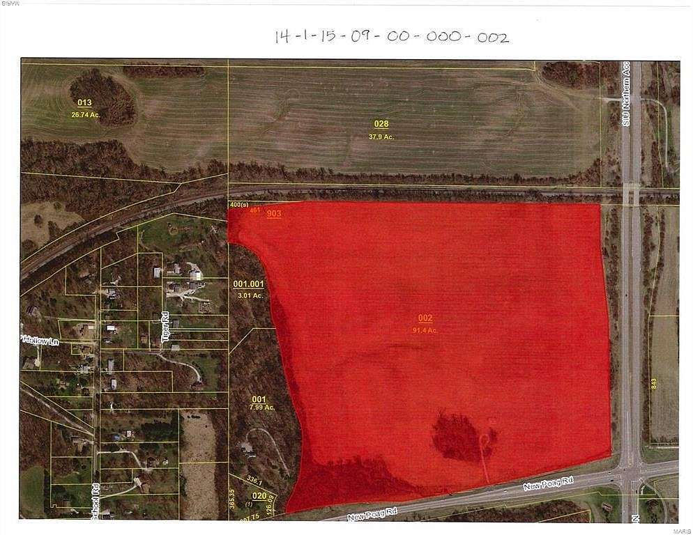 91.4 Acres of Agricultural Land for Sale in Edwardsville, Illinois