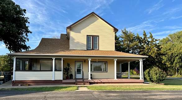 6.4 Acres of Residential Land with Home for Sale in Glen Elder, Kansas