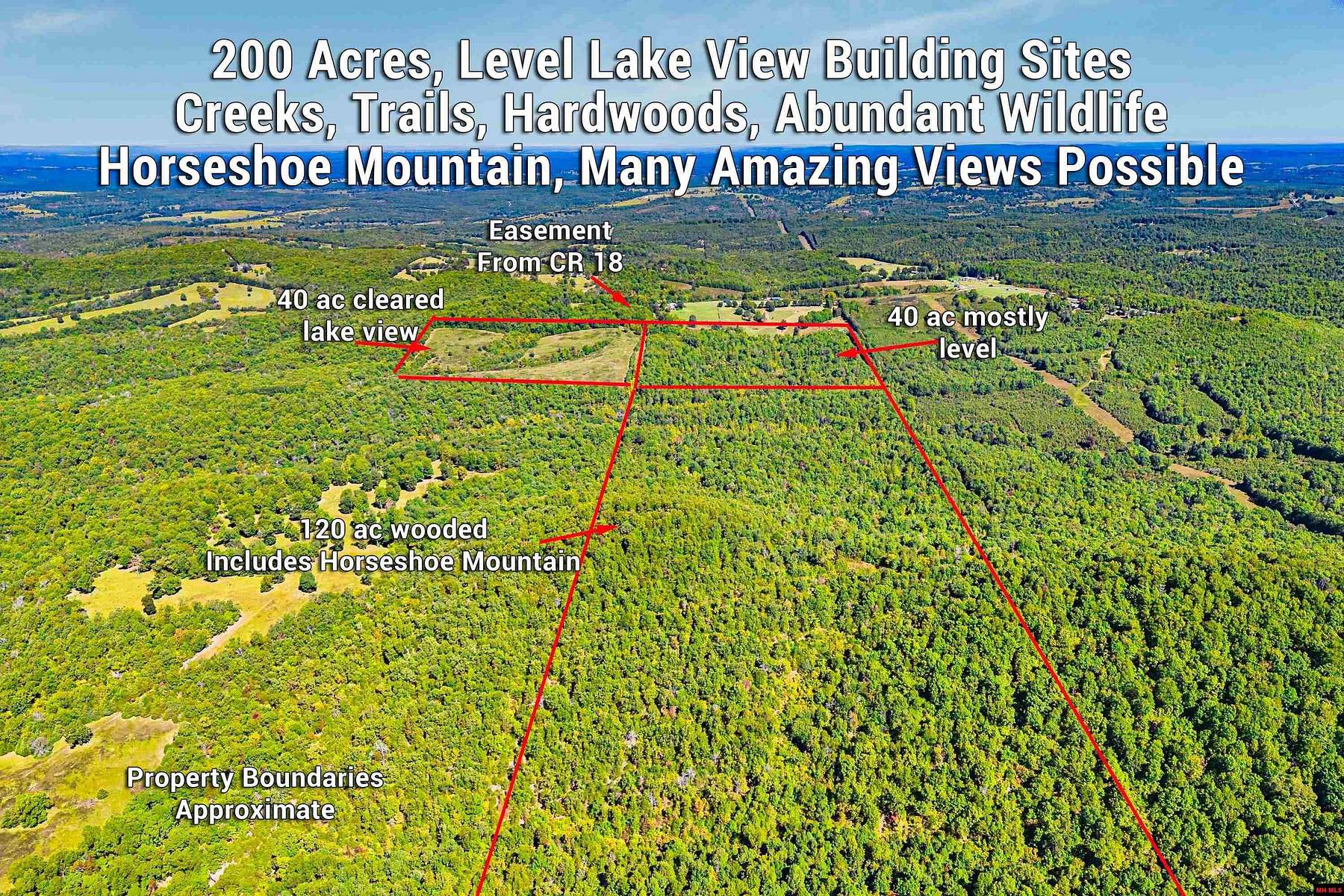200 Acres of Agricultural Land for Sale in Mountain Home, Arkansas