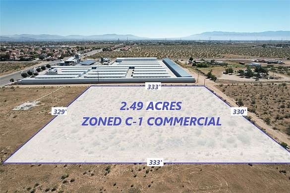 2.5 Acres of Commercial Land for Sale in Victorville, California