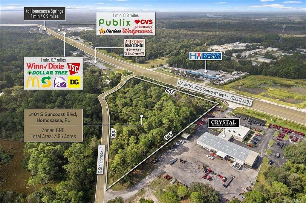 4 Acres of Commercial Land for Sale in Homosassa, Florida